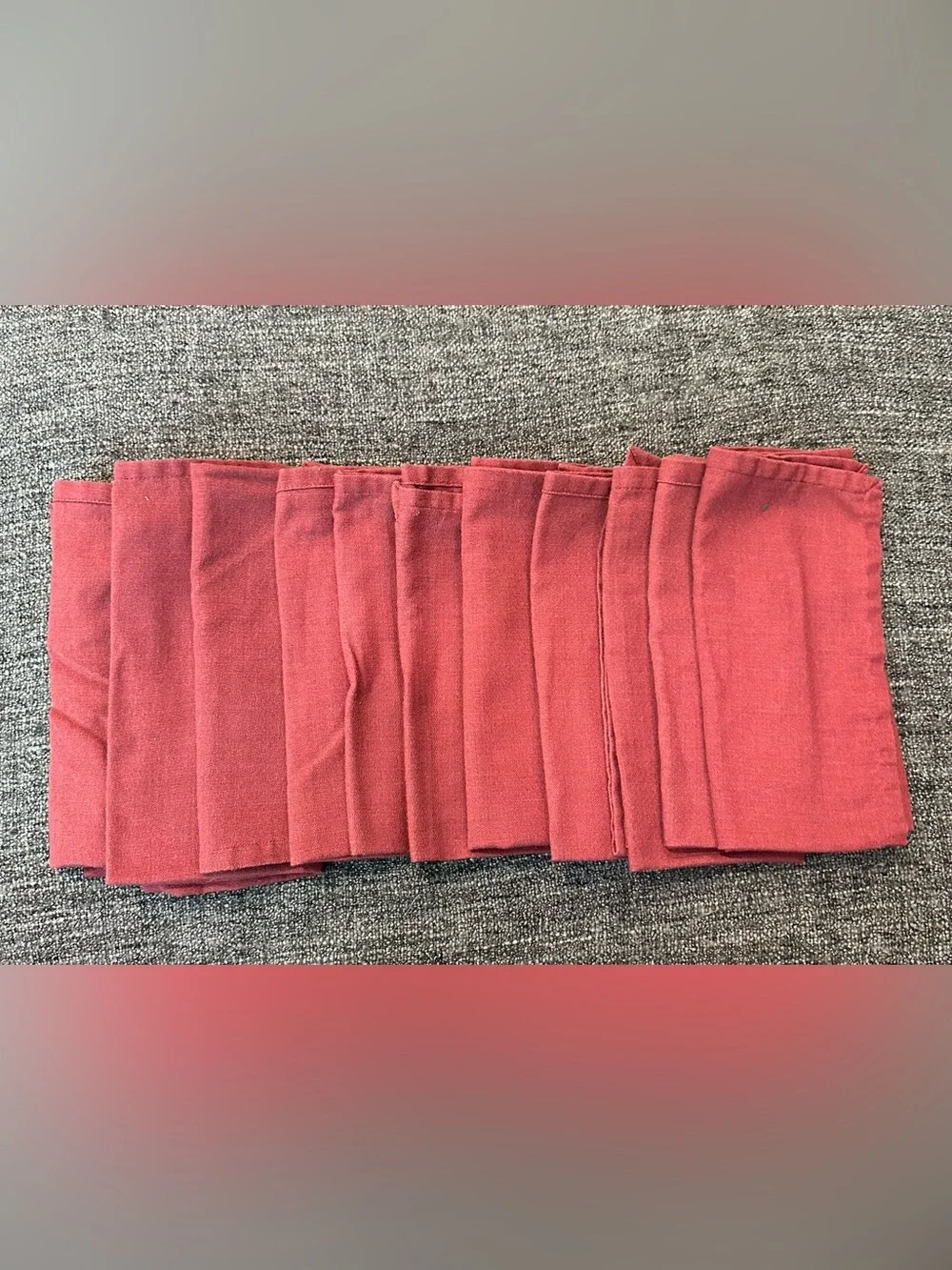 Bakers & Chefs • set of 12 maroon cloth napkins
